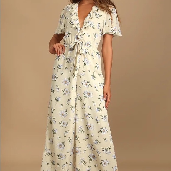 Lulus Ruffled Wide Leg Jumpsuit - Picture 1 of 3